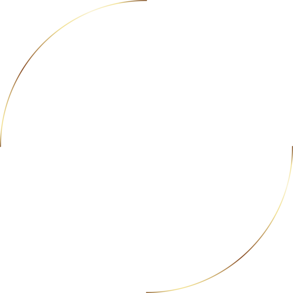 Gold Circle Half Arch Frame